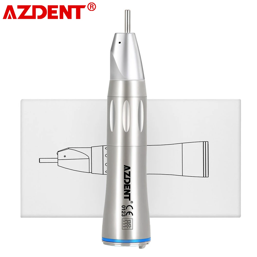 2024 New AZDENT Dental 1:1 Straight Handpiece Optic Fiber Low Speed Lab Inner Water Spay E-type Autoclavable Dentistry Equipment