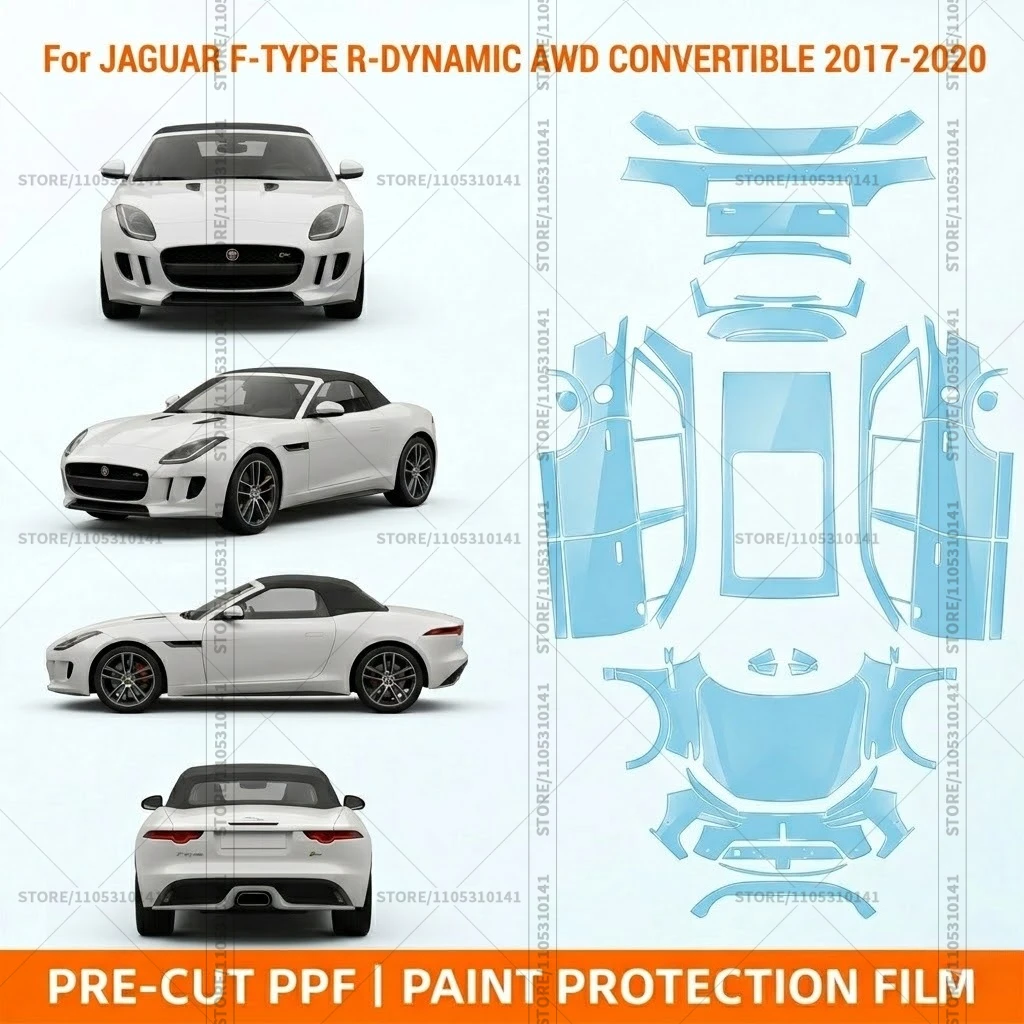 Pre-Cut Paint Protection Film PPF Transparent Bumper Protector Automotive Clear Bra Car Film For Jaguar XF R-Dynamic 2021-2025