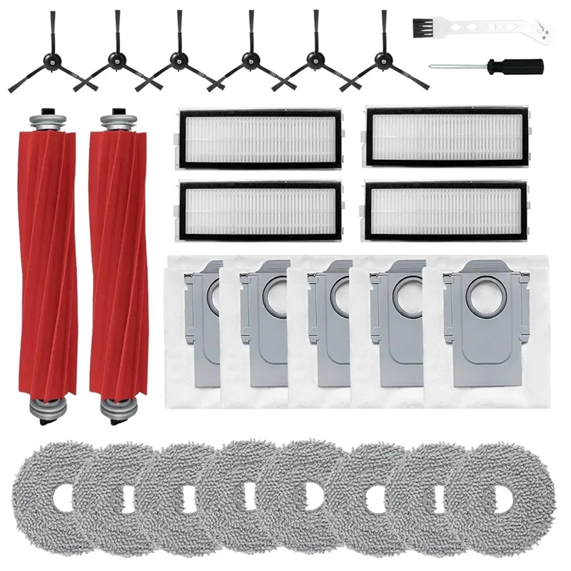 TCF-pour Roborock Qrevo S/Pro Plus/Qrevo Maxv Kit de pièces de rechange pour accessoires pour aspirateur Robot