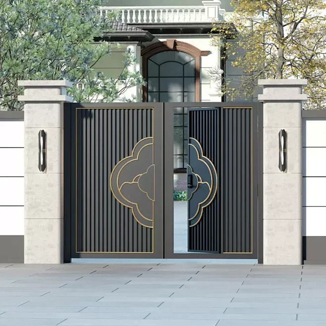 &*Fencing Trellis Gates Exterior Security Sliding Gate Garden Fence Entrance Door