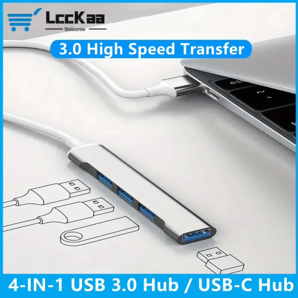 

USB-хаб 4 в 1, USB 3,0, 5 Гбит/с, 4 порта USB