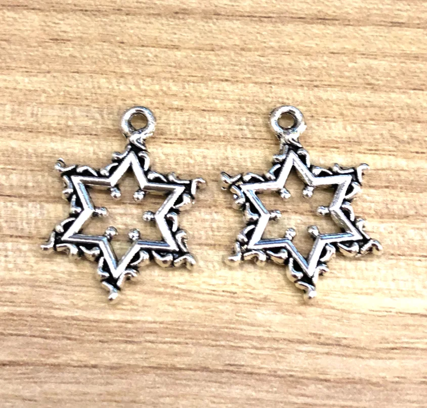 

20pcs 17*22mm Alloy metal star design pendants for DIY HWZF0019 handmade accessories