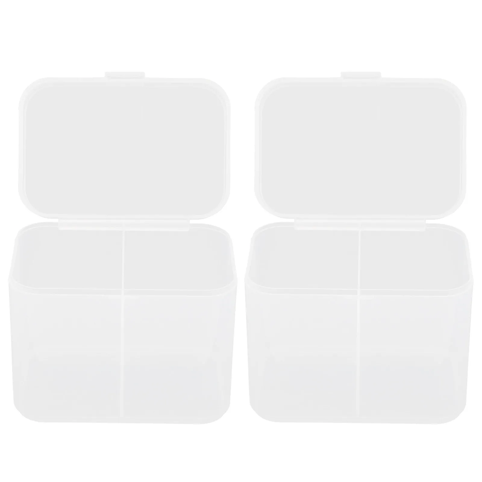 

Набор из 2-х компактных органайзеров для ватных дисков с герметичной крышкой для хранения косметики, инструментов для маникюра и ватных тампонов