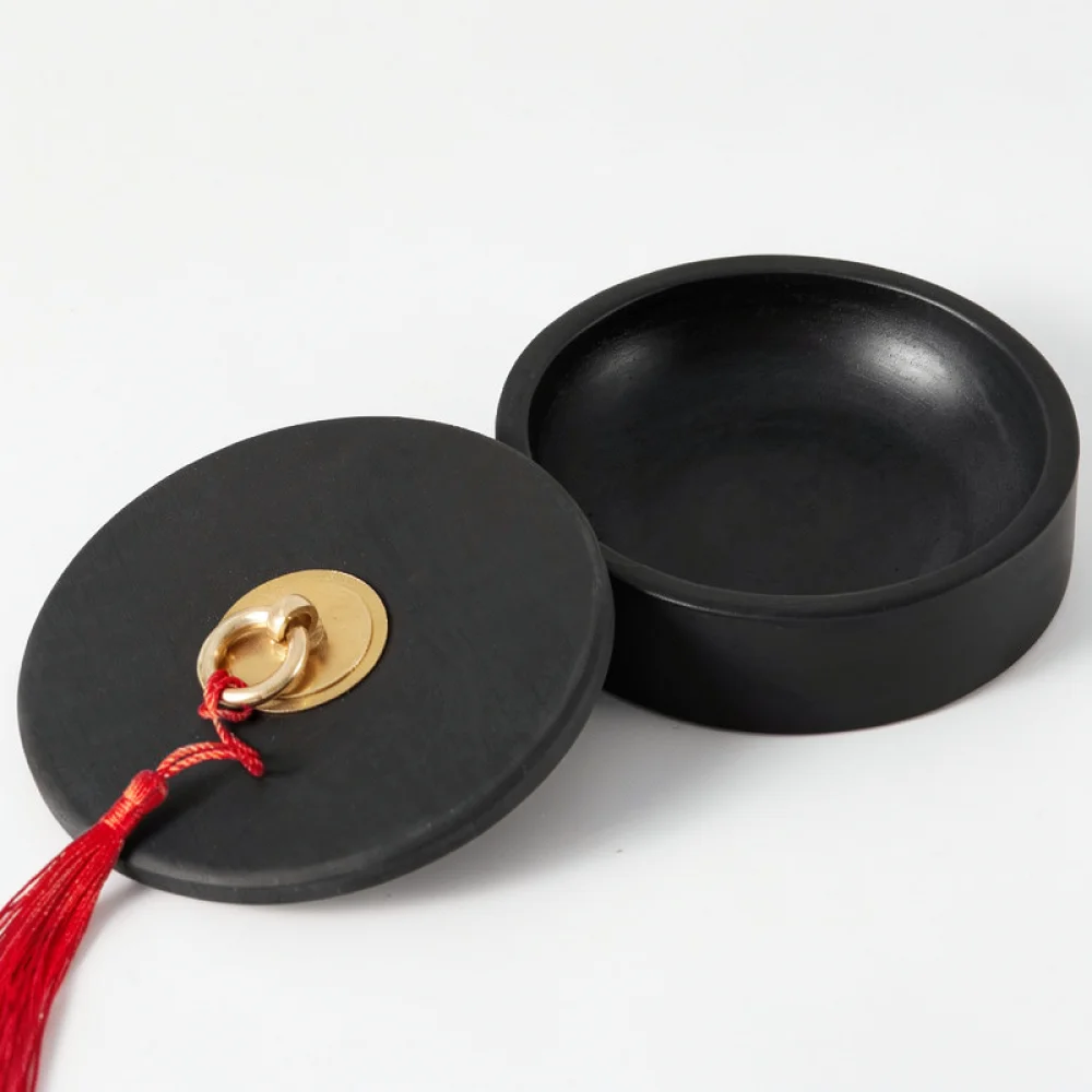 Yushuihu Natural Stone Inkstone With Cover Calligraphy Ink Grinding Dish Painting Stationery Tool Practice Accessory