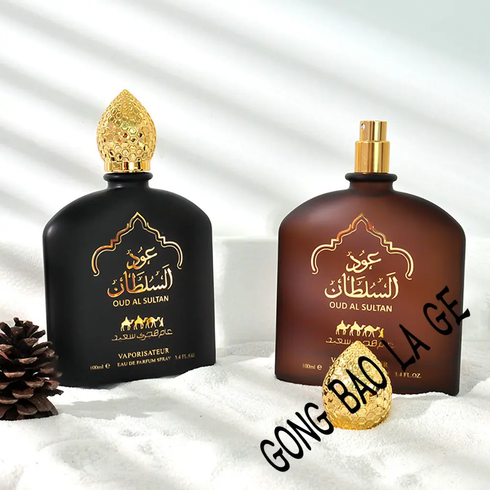 Arabian Deodorant Fragrances 100ml Gold Black Bottle Design Perfume Oil Exotic Vanilla Perfume For Men Date Beauty and health