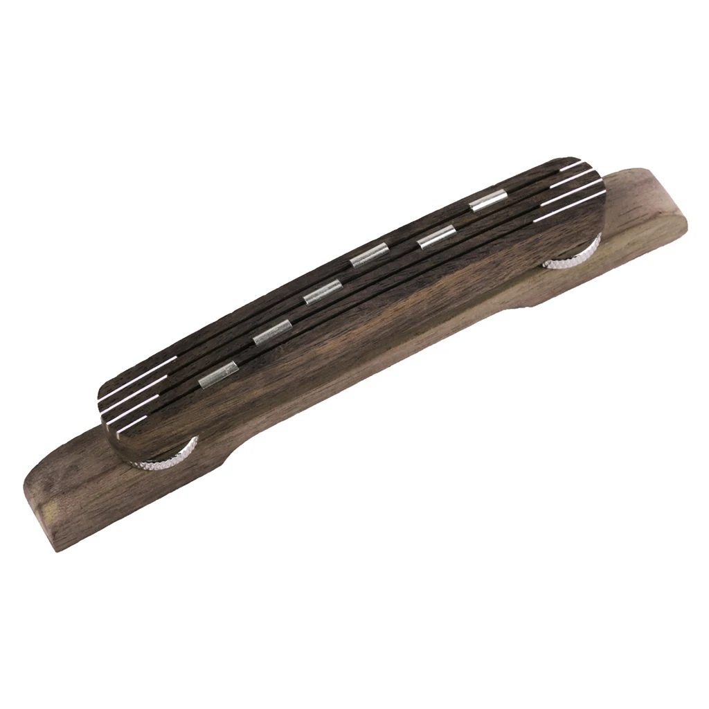 Rosewood Saddle Guitar Bridge Adjustable Height Vintage Style Bass Guitar Accessory for Beatle Style Construction