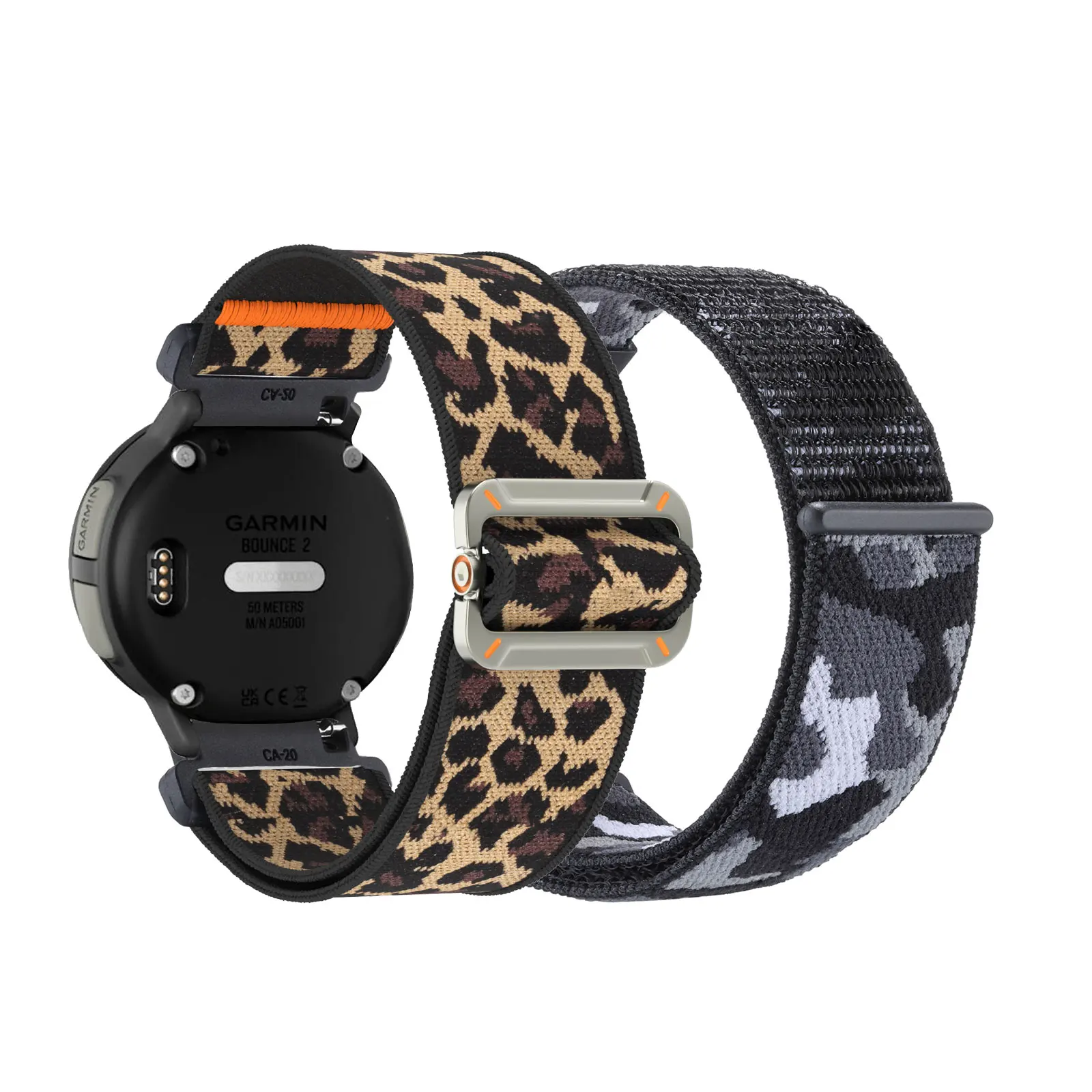 

2pcs Nylon Bands for Garmin Bounce 2 Band, Elastic Nylon Sports Strap