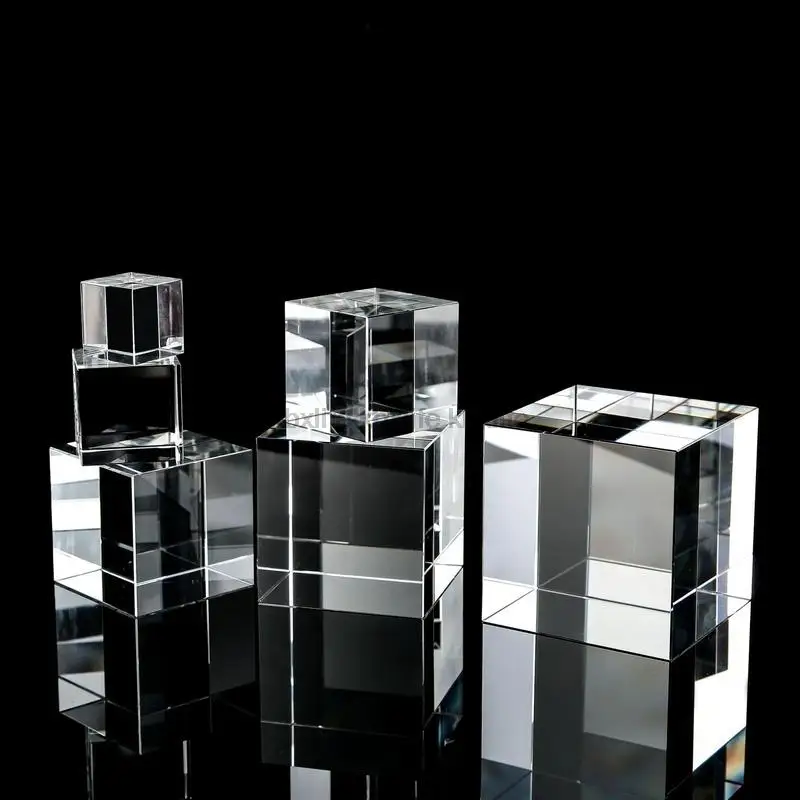 Imagem -06 - Cuboid Cristal Cubo Artificial Criativo Foto Prisma Transparente sem Cores e Arco-íris B50 80 mm