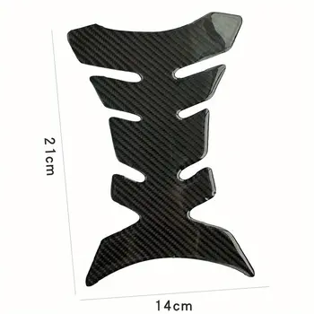 適用於鈴木、本田、雅馬哈摩托車的通用3D碳纖維凝膠油箱保護貼橡膠貼紙 6 最佳銷售 燃油貼紙 - №6