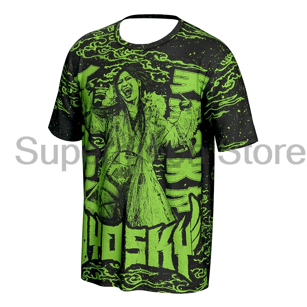 Japanese Wrestler IYO SKY Emote T-shirt Crewneck Short Sleeve Polyester Tee Men Women Outdoor Streetwear Tops