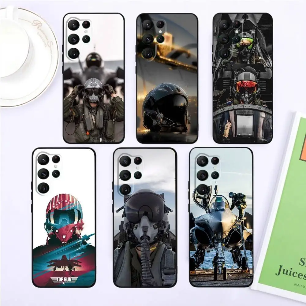 

Airplane Cool Pilot Phone Case For Samsung S25,S24,S23,22,21,Ultra,Pro,S10,S30Plus,20lite Black Cover