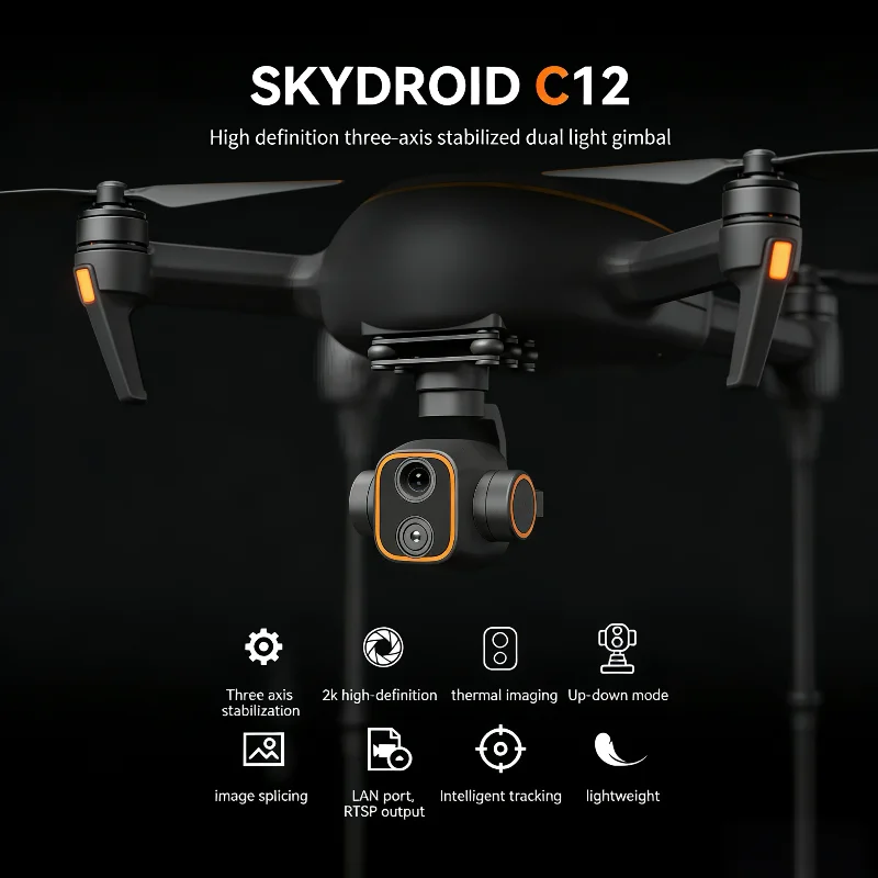 Drone Camera Waterproof - Dron Skydroid C12 con Cámara Térmica