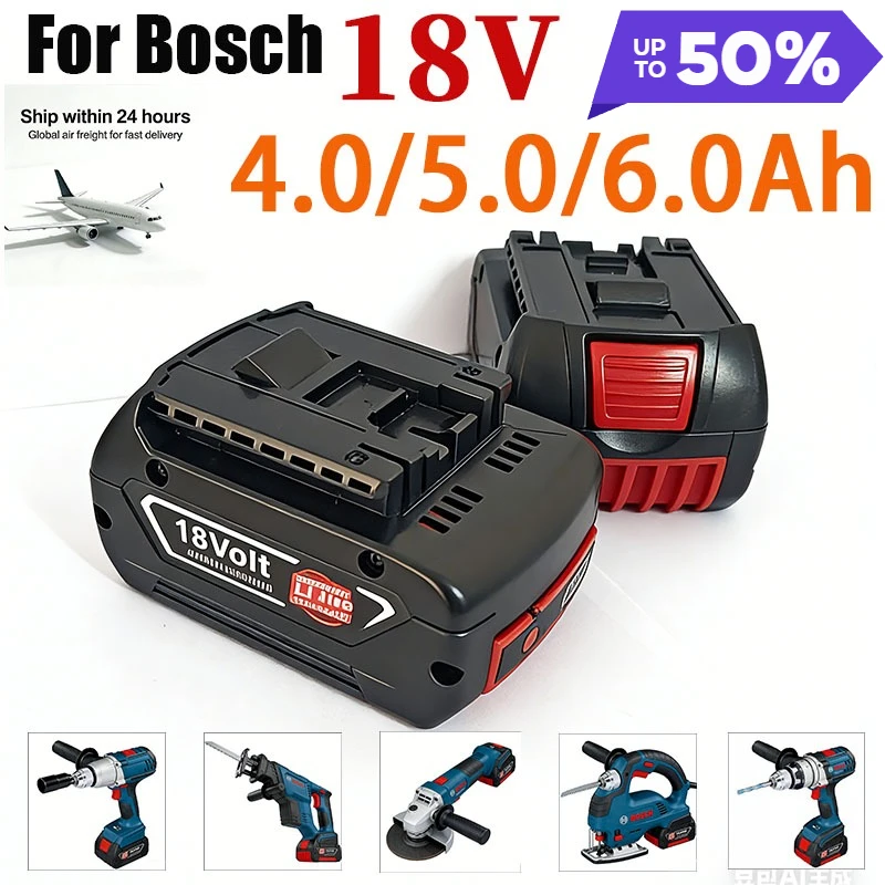 

Подходит для замены аккумулятора электроинструмента Bosch BAT618 18В 4.0/5.0/6.0Ач GBA GBH GSR GSB BAT620 BAT609G BAT614