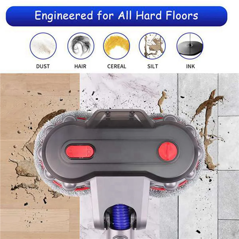

A07R Electric Mop Head For Dyson V6 Series And DC59 DC61 DC62 DC74 Vacuum Cleaner Electric Mop Attachment Durable Easy Install