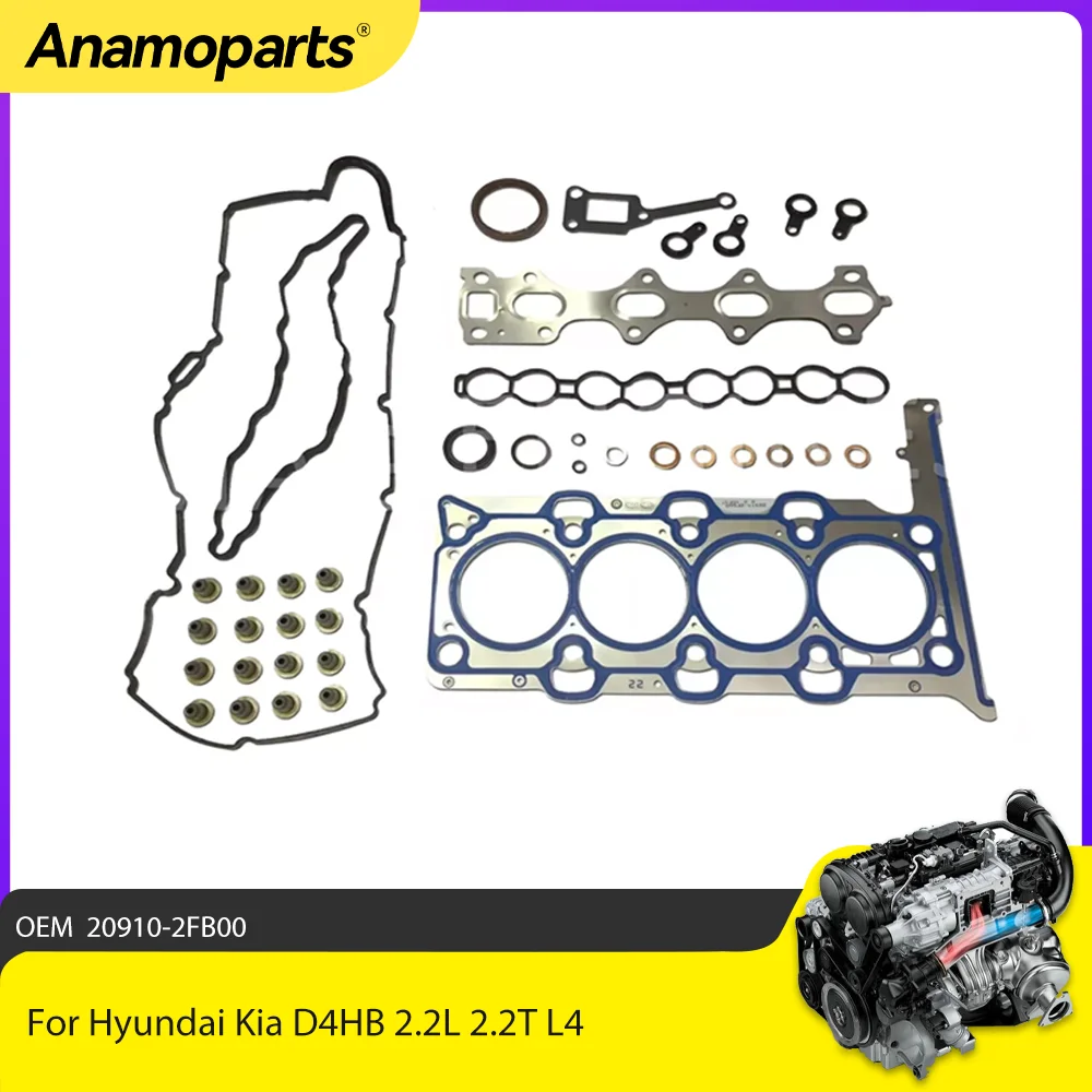 

Engine Parts Cylinder Head Gasket Set Fit 2.2 L For Hyundai Santa FE Sedona Grand Carnival Kia D4HB 2.2L 2.2T L4 Diesel 09-24