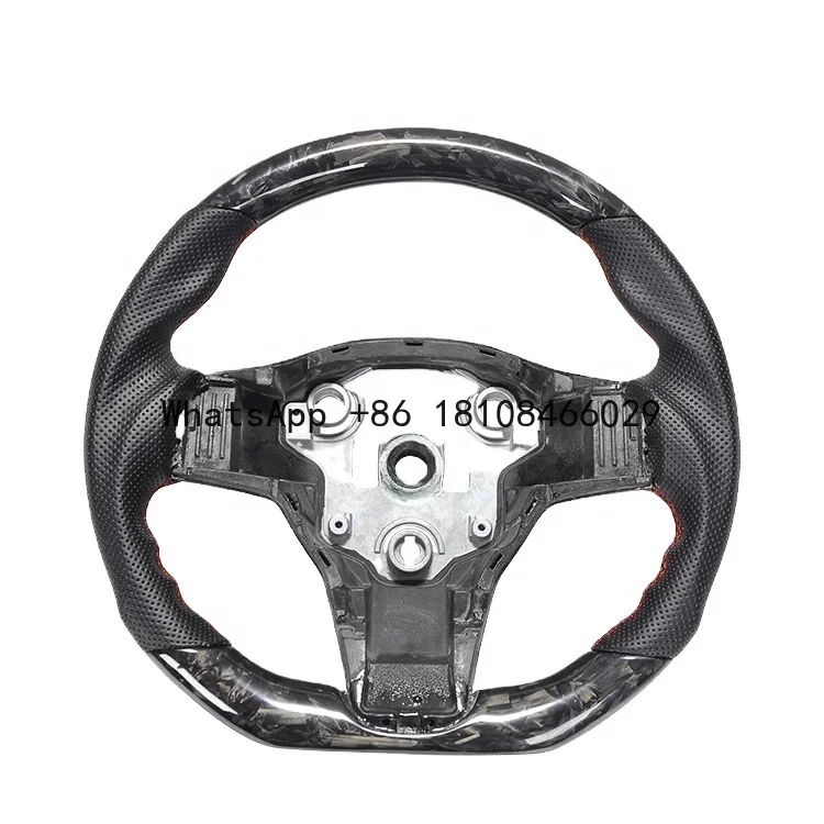 

Model 3 Forge Carbon Fiber Car Steering Wheel For Tesla Model 3 2018+