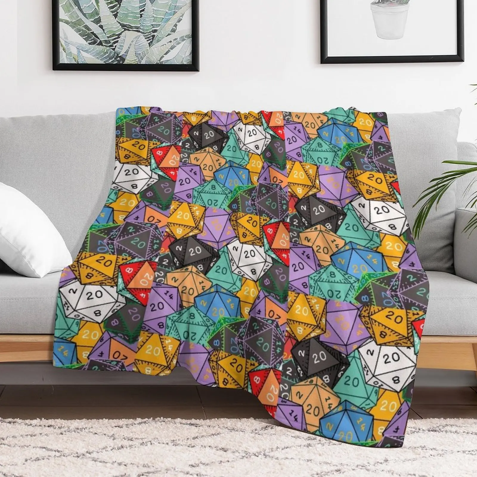 Too Many Dice? - Dungeons and Dragons Throw Blanket Blankets For Sofas For Sofa Thin Large Weighted Blankets