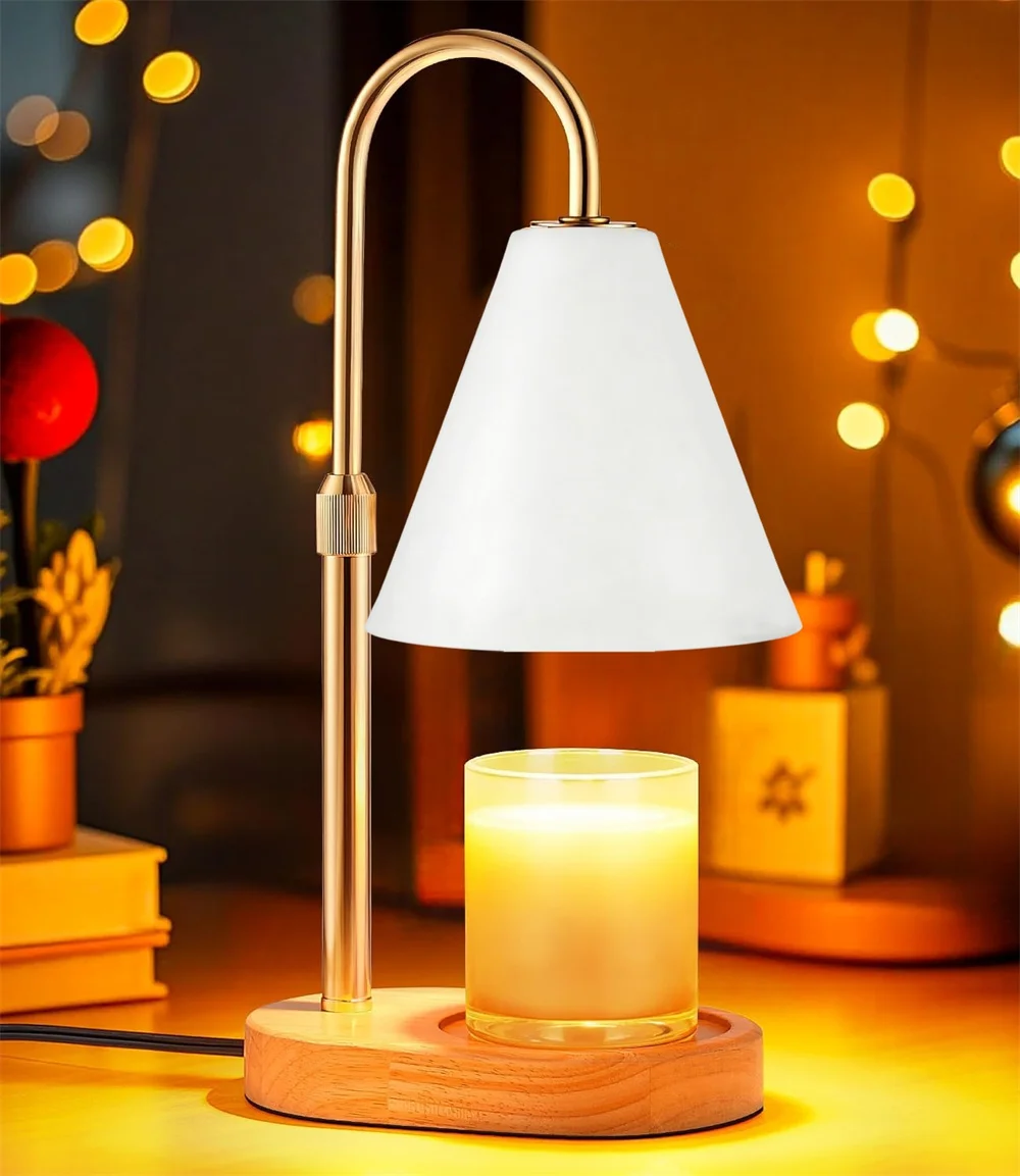 Kerzenwärmer-Lampe mit Timer und Dimmer, Elektrische Kerzenwärmer-Lampe, Verstellbare Metall-Kerzenlampe, Geschenke zur Hauseinweihung