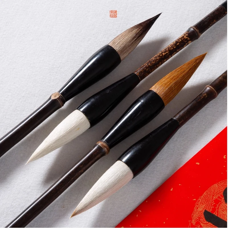 Chinese Traditional Calligraphy Pen Brush Painting Large Regular Script Practice Brush Woolen Multiple Writing Painting Brush