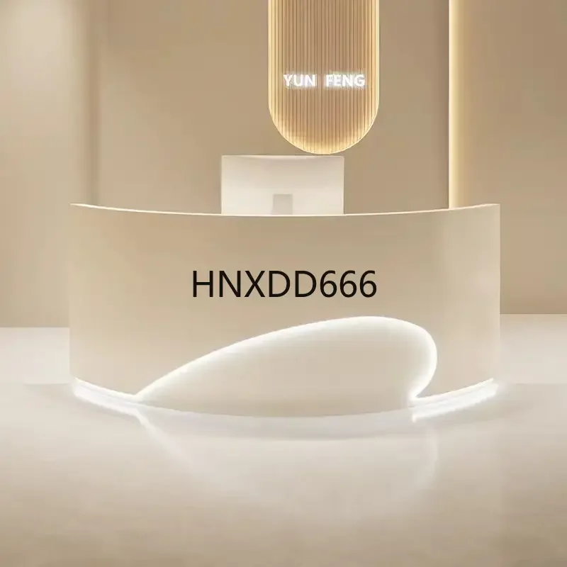 

Modern Company Reception Counter LED Lights Cash Register Front Desk for Clothing Store Hotel Beauty Salon Office Desks