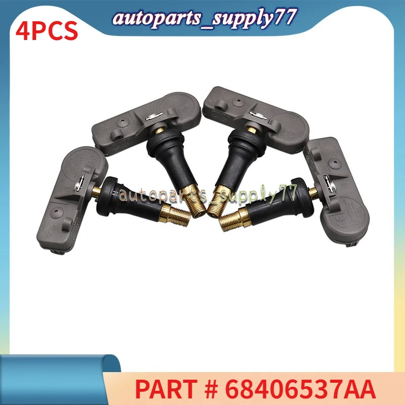 

4 шт. датчик давления в шинах 68406537AA TPMS 433 МГц для Chrysler 300 300C Aspen Grand Voyager Town & Country Jeep Wrangler