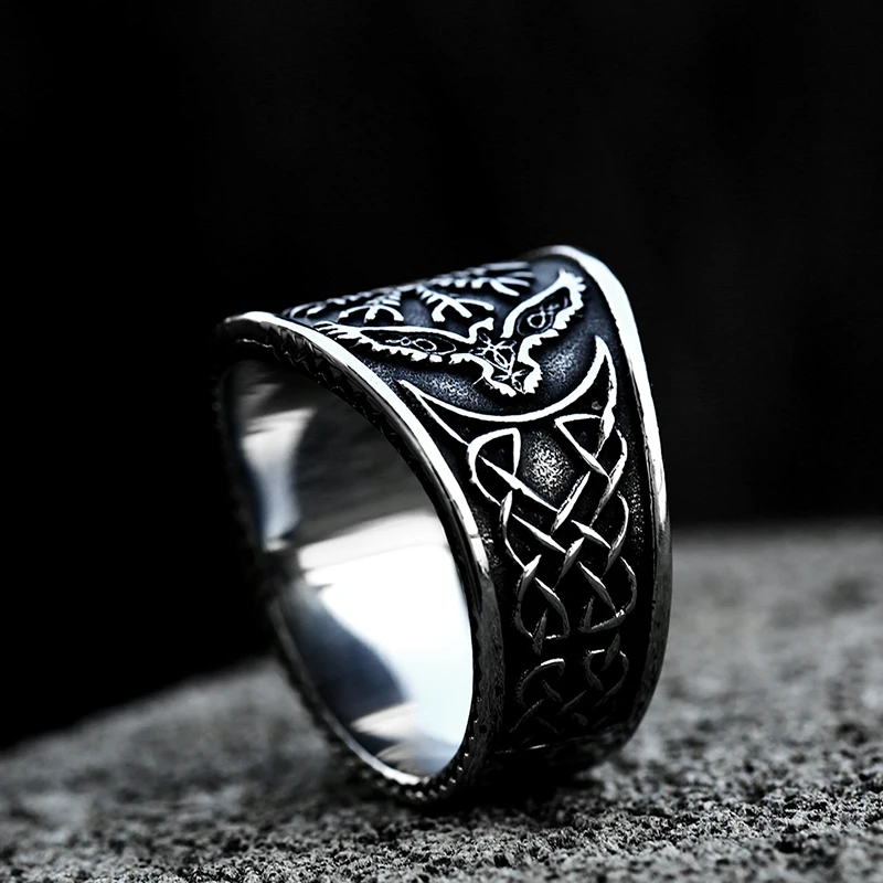 Beier 316L Stainless steel nose viking men ring Norse Amulet Pagan Odin Amulet Vegvisir scandinavian fashion jewelry BR8-751