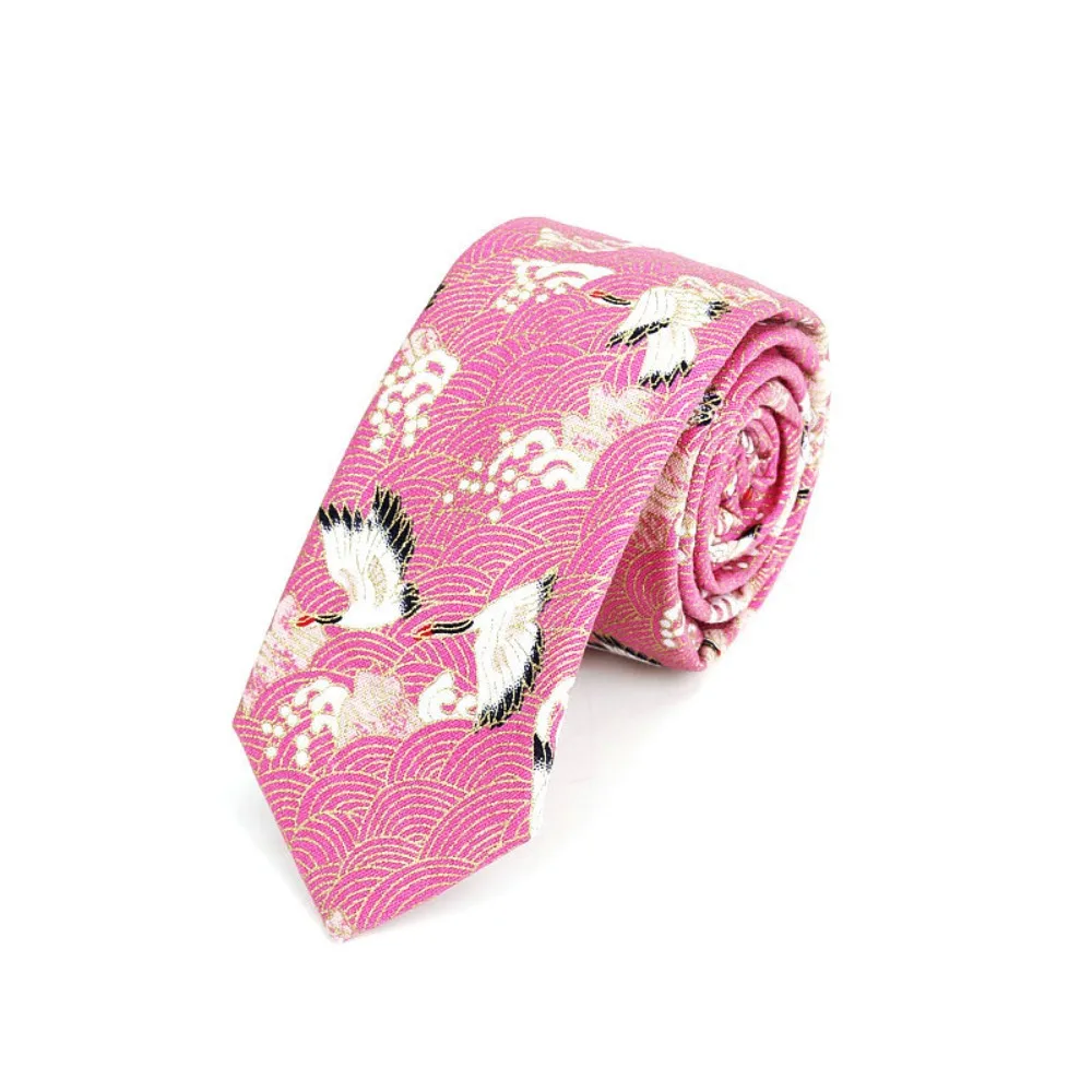 

Casual Colorful Neck Tie Cotton Print Pattern Bow Tie 6cm Width Vintage Tie Men's Party Clothing