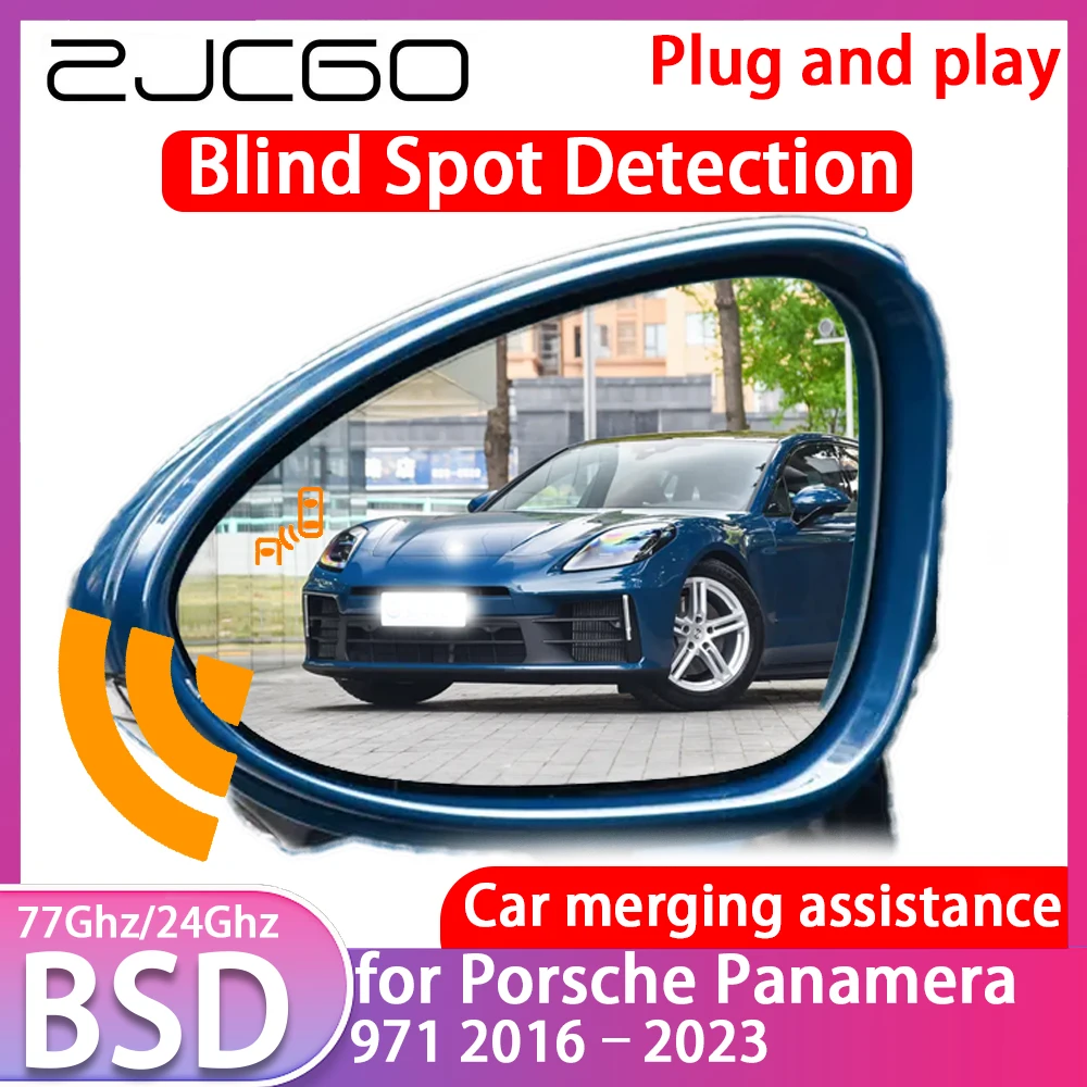 ZJCGO for Porsche Panamera 971 2016-2023 Blind Spot Detection Car BSD BSA BSM System Driving Warning Radar Alert Mirror