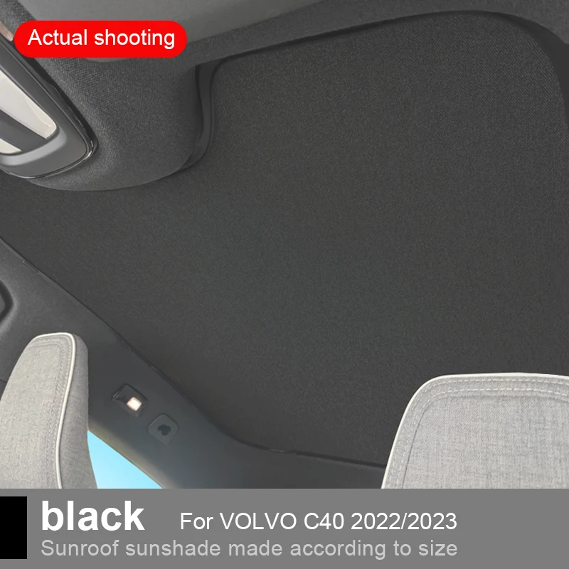 Car heat insulation Sunroof Sunshade Covers For VOLVO C40 2022 2023 2024 Heat Insulation Skylight Sunshade Buckle Sun Shades