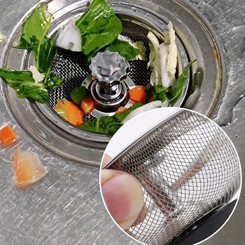 

1pcs Stainless Steel Kitchen Sink Strainer, Applicable to: Bathroom, Washroom & Vanity，Kitchen sink garbage filter