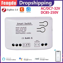 1 Channel Zigbee Tuya Smart relay module Smart Light Switch DC5V 7-32V AC85-250V 220V RF433Mhz Remote Control On Off Controller