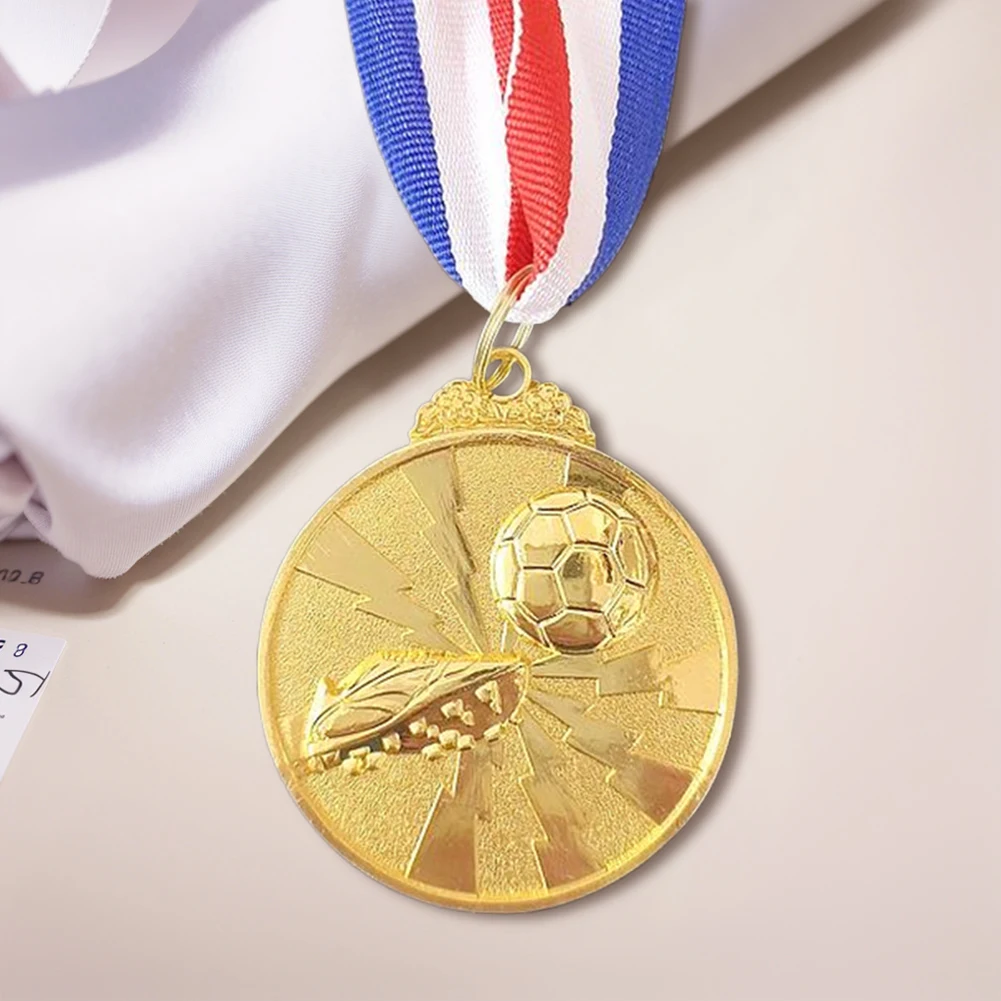 

Футбольные медали Золото Серебро Бронзовые награды Медали 2-дюймовые спортивные медали с шейной лентой для празднования спортивных соревнований