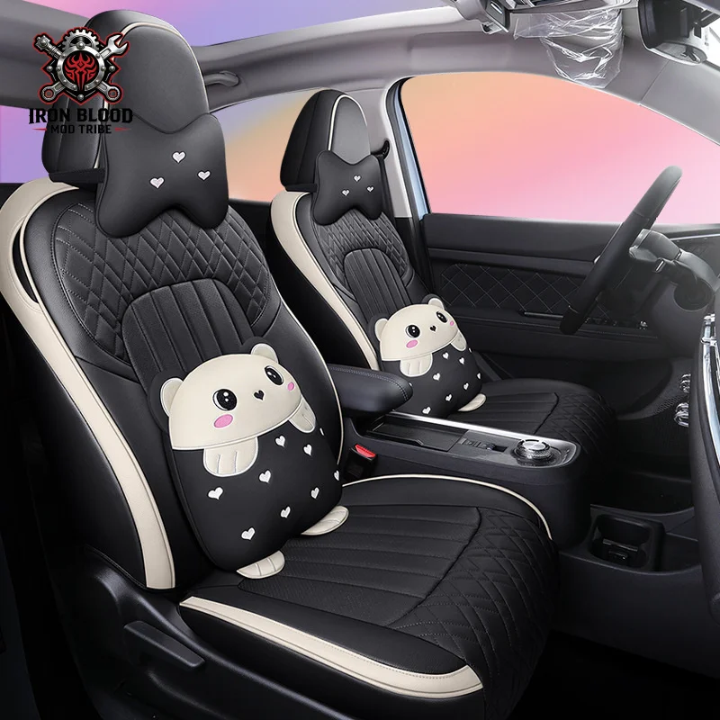 2021 Euler Black Cover 22 Models Special All-Season Women Full Coverage Genuine Leather Good White Cat Car Seat Cus