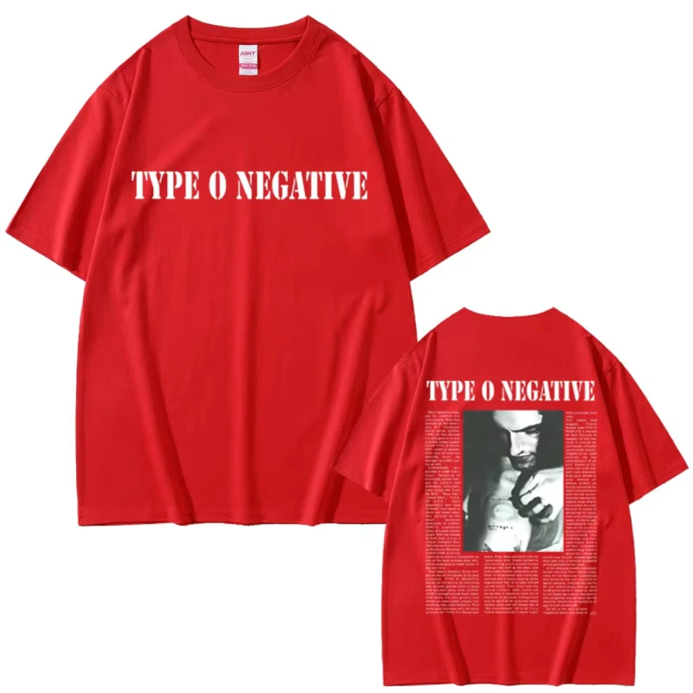 روك باند نوع O سلبي بيتر ستيل تي شيرت الرجال النساء خمر المعادن القوطية بلايز الذكور عادية المتضخم القطن الخالص تي شيرت #6