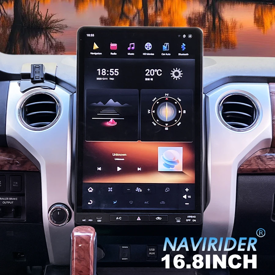 

16,8-дюймовый Android Tiuch экран видеоплеер автомобильное радио для Toyota Tundra 2014-2020 Carplay GPS навигация авто стерео головное устройство DSP