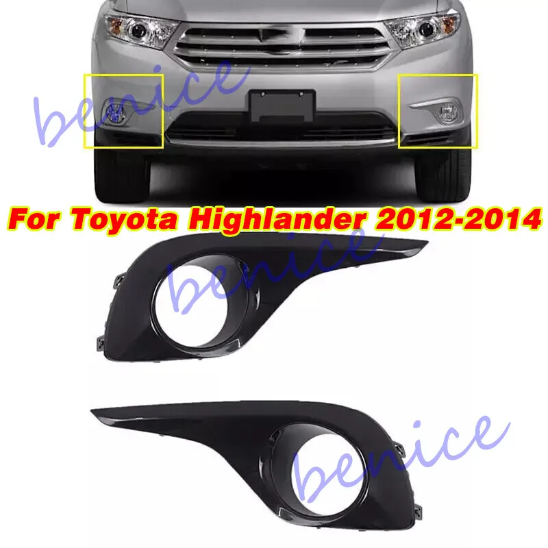 

Черная пара переднего бампера, противотуманные фары, решетка для Toyota Highlander 2012-2014 гг.
