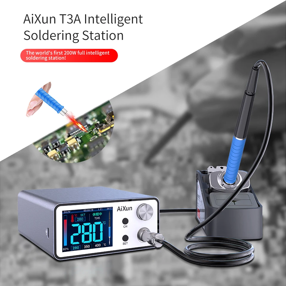 AiXun New Stand T3A 200W Soldering Station LCD Digitial Disply Repair Solder Tools Electric Welding Rework Station