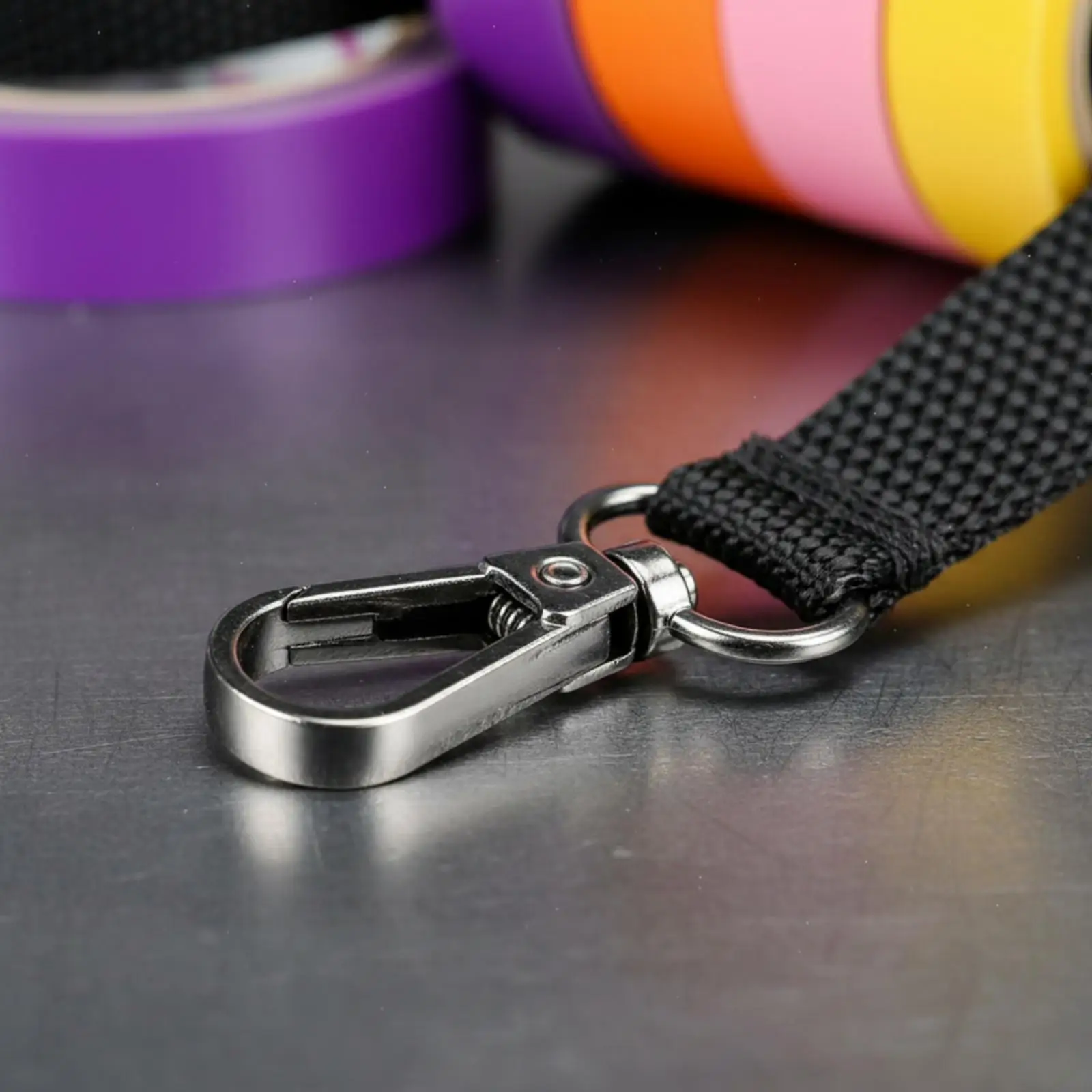 Cord Organizer Heavy Duty Loop Strap Tape and Small Wire Coil Holder with Metal Swivel Hooks for Pegboard Storage