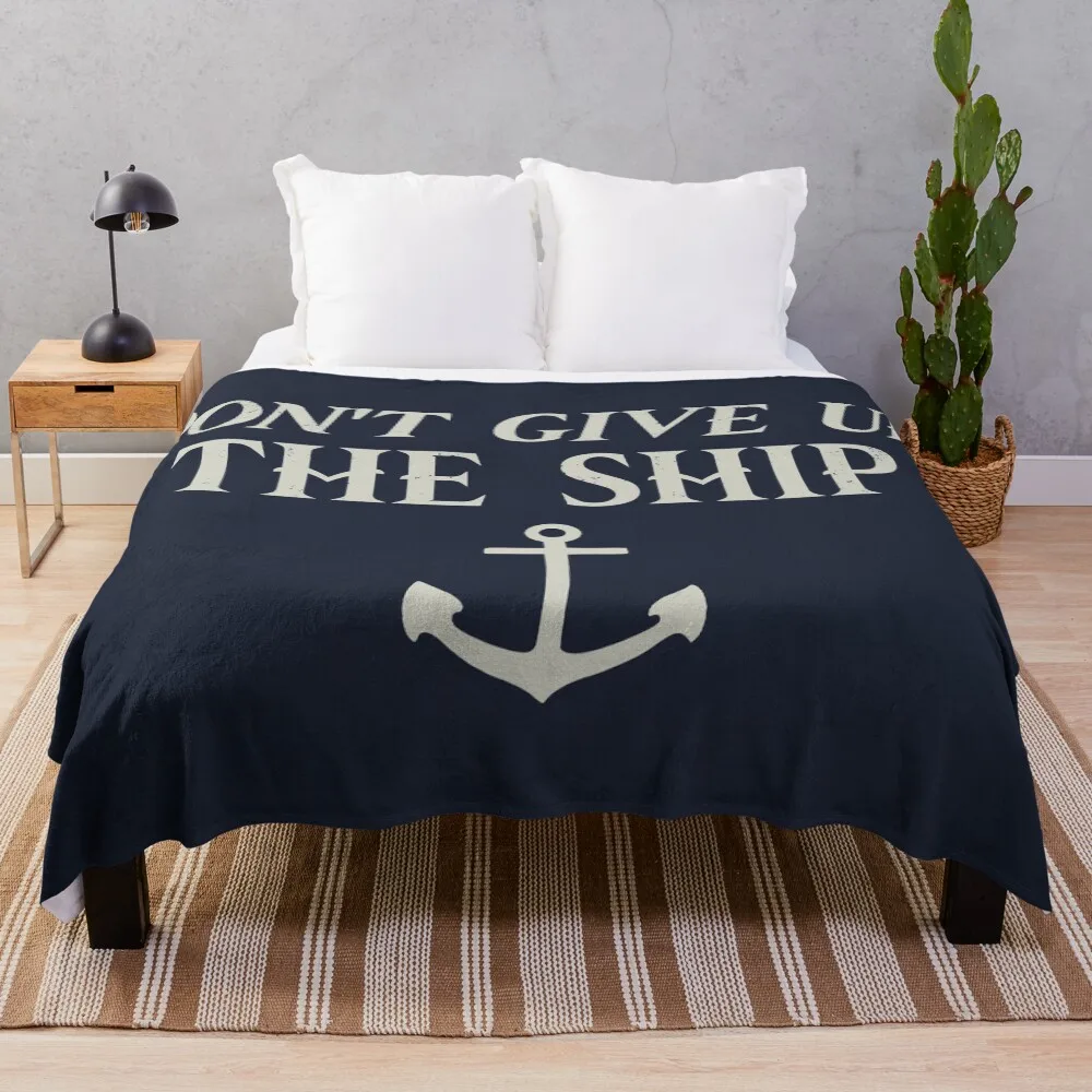 

Don't Give Up The Ship (Commodore Perry Flag) Throw Blanket Warm Cozy Throw Blanket for Living Room Couch
