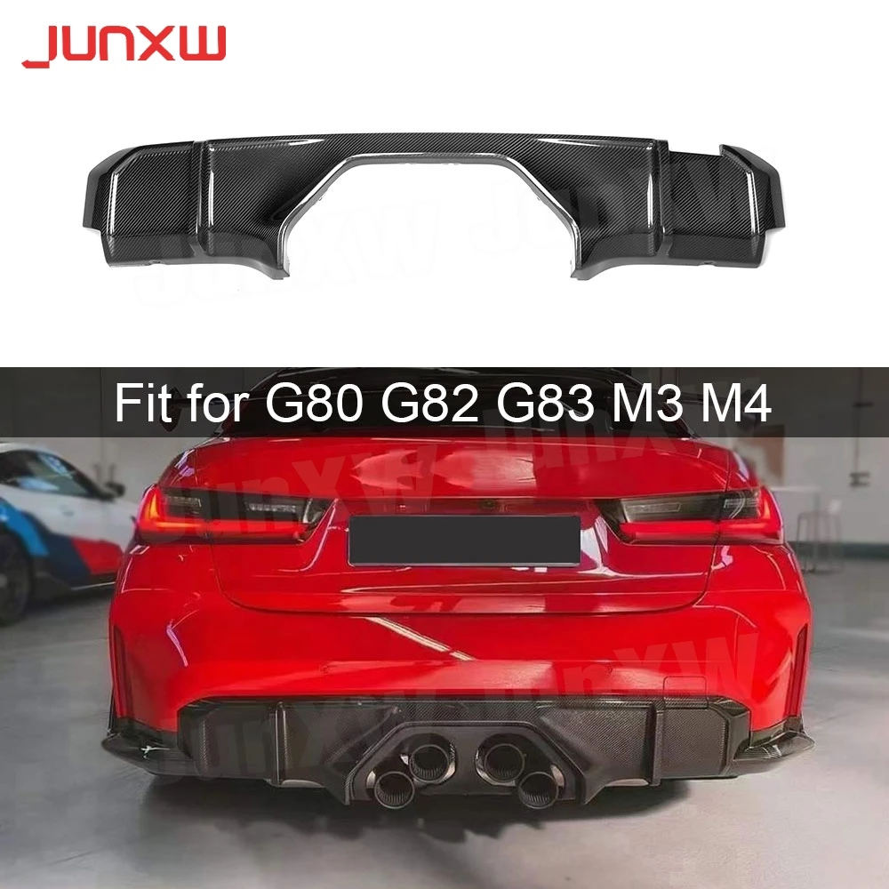 

Rear Bumper Guard Dry Carbon Fiber Rear Diffuser Lip Spoiler Rear Diffuser for BMW 3 Series 4 Series G80 G82 G83 M3 M4 2021+