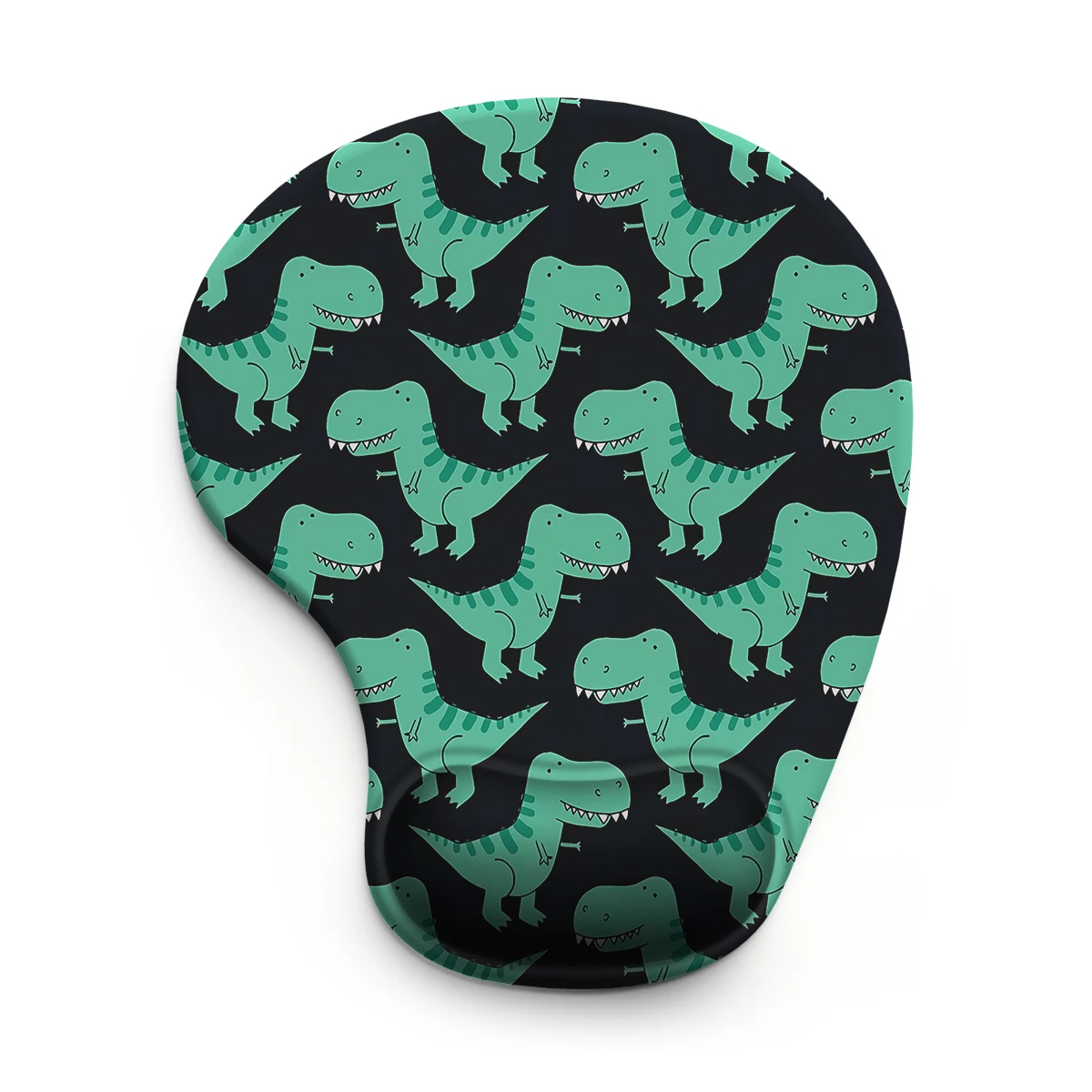 Green Dinosaur Pattern Design Wrist Mouse Pad Ergonomic Soft Anti-Slip Wrist Rest Support Mat Computer Mouse Pad For Office  PC