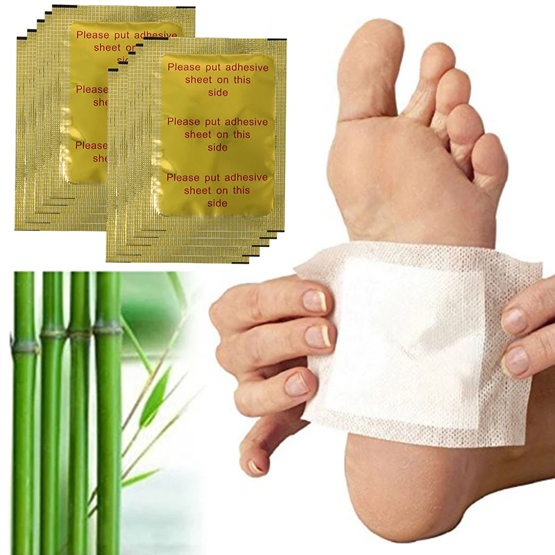 Detox Foot Patch Pad Ginger Salt Extract Toxin Removal Weight Loss Patch Improve Sleep Slimming Foot Sticker TSLM2