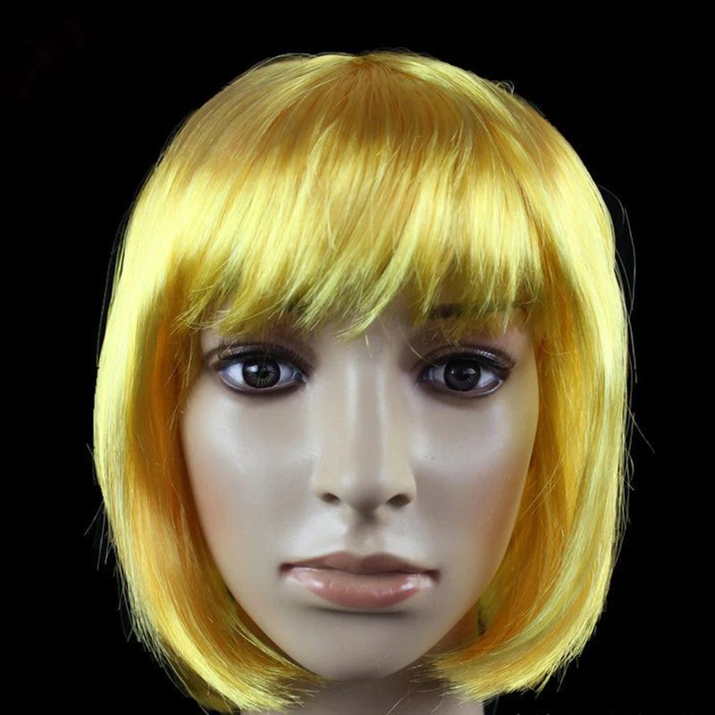 Bob Wig Pretty Women Short Bob Wigs Natural Fashion Halloween Cosplay Anime Wigs Cute Colored Synthetic Daily Party Xmas Wig