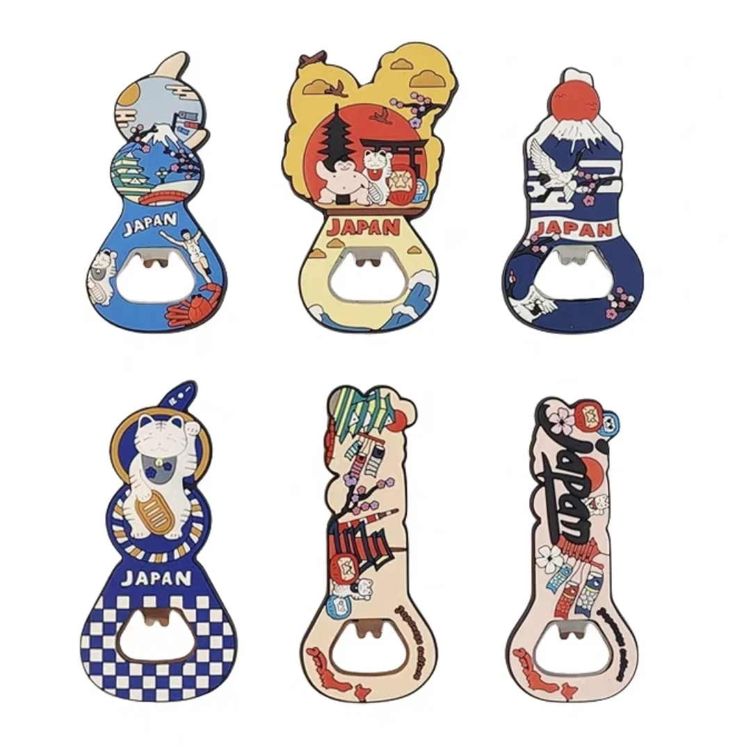 Asia Japan Bottle Opener, Wine Opener, Fridge Magnets Tourism Souvenir Refrigerator Decoration Articles