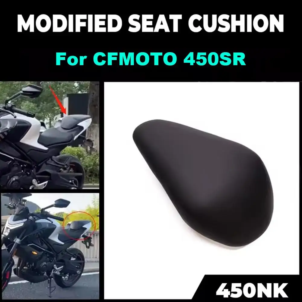 For CFMOTO 450SS 450SR 2022-2024 Motorcycle Passenger waterproof Rear Seat Pad Modified Soft Rear Fairing Rear Hump Pad