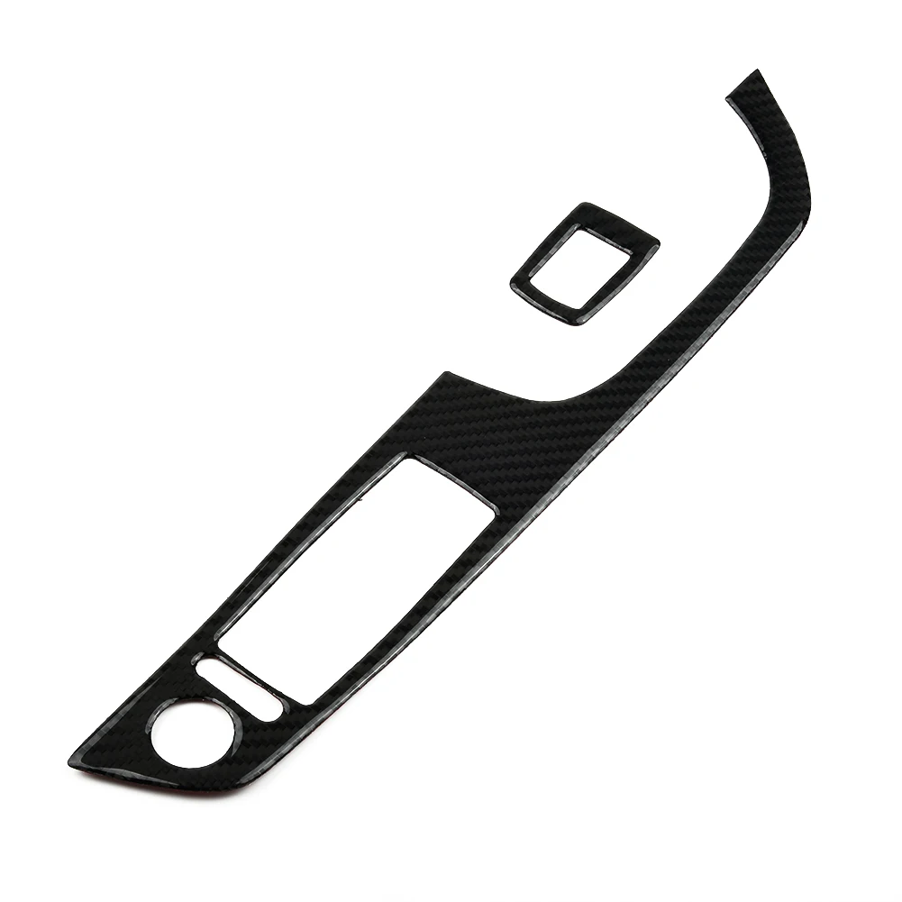 Car Door Window Switch Frame Cover Trim Real Carbon Fiber Sticker Kit For BMW 3 Series E92 Auto Interior Accessories