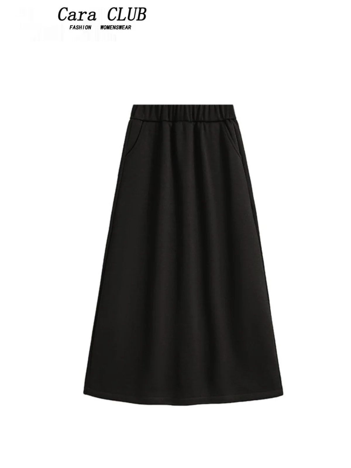 

Юбка А-силуэта больших размеров с высокой талией, утягивающая, с разрезом, женская, модная, для офиса, из полиэстера, весенняя, повседневная