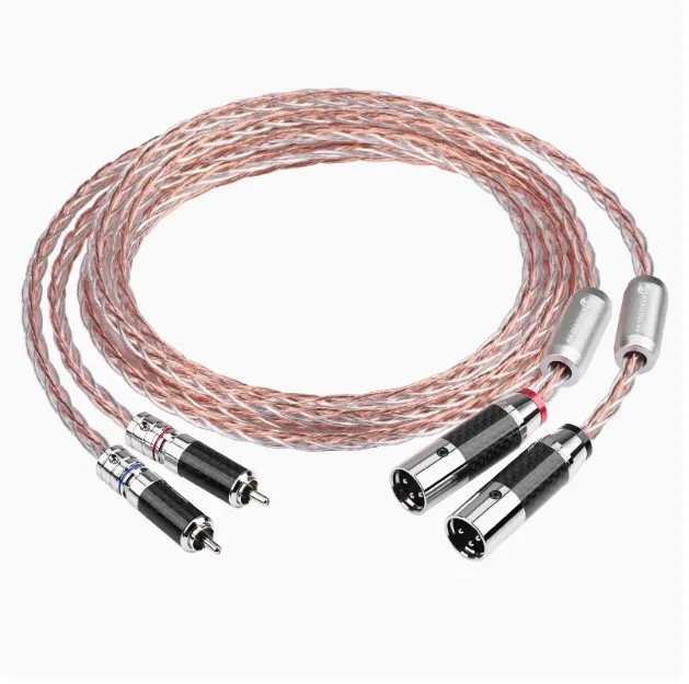 ATAUDIO HIFI Stereo RCA zu xlr audio Kabel High-leistung Premium Hallo-fi kupfer und silber gemischt Audio kabel für PA CD-player 3