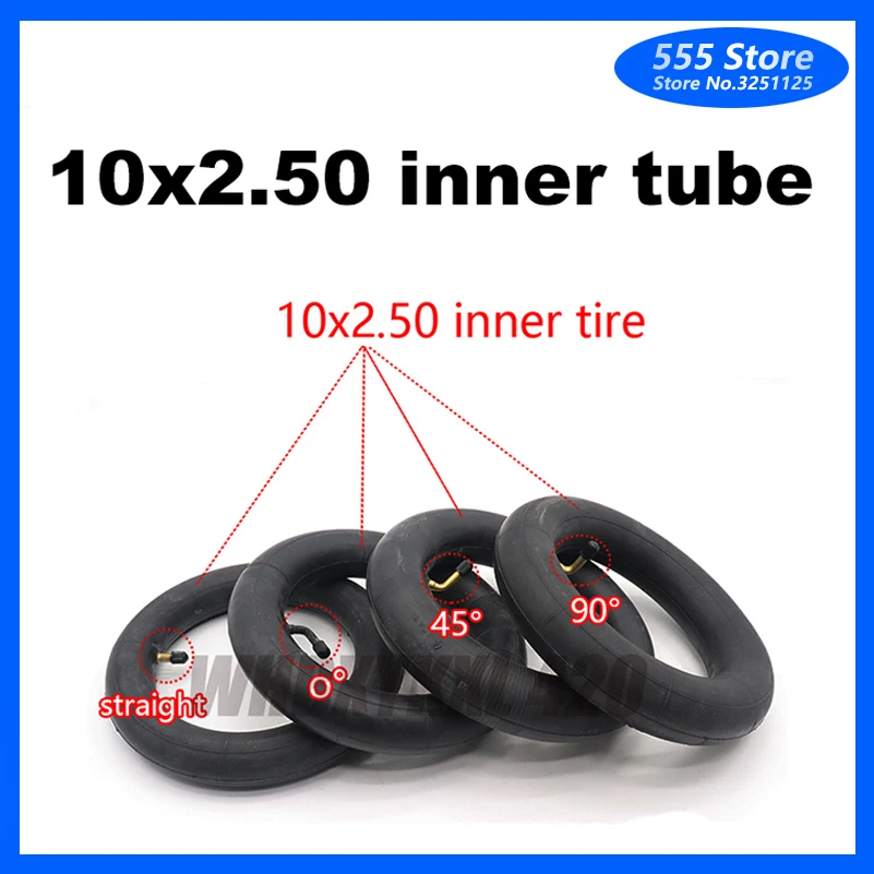 10 Inch Xe Điện Ống Bên Trong 10X2.50 10X2.5 255X80 Bên Trong Lốp Xe Cho KUGOO M4 PRO Bằng Không 10x Xe Điện Lốp Phụ Kiện