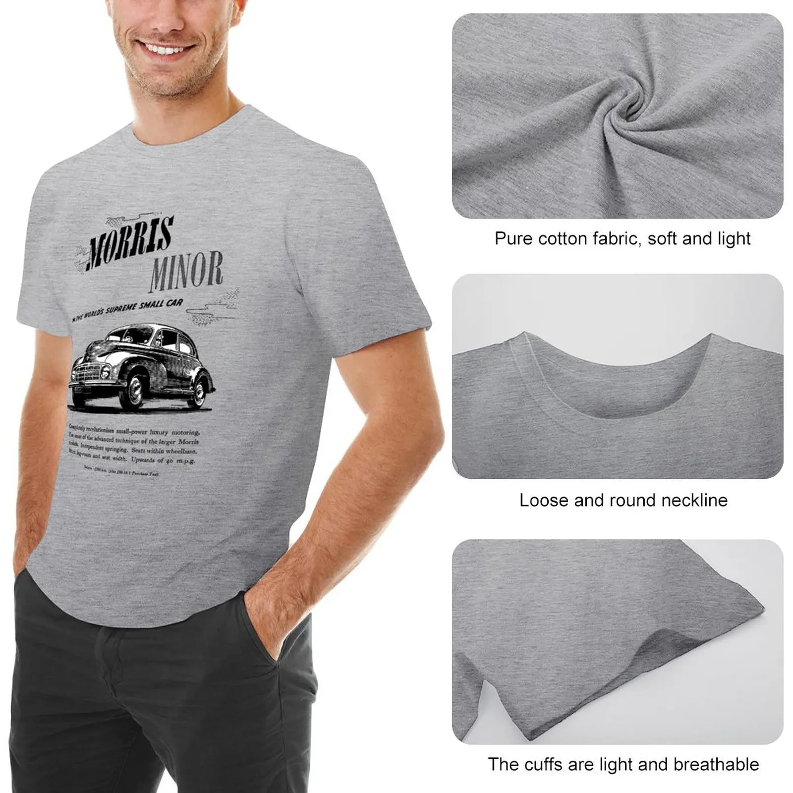 MORRIS MINOR T-Shirt black t shirts shirts graphic tees plus size tops boys white t shirts funny t shirts for men